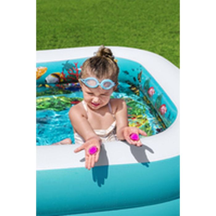 Bestway Piscina Hinchable 2 Camaras Fondo 3D Marino con Accesorios 262x175x51 cm +3 Años Jardin 54177 16