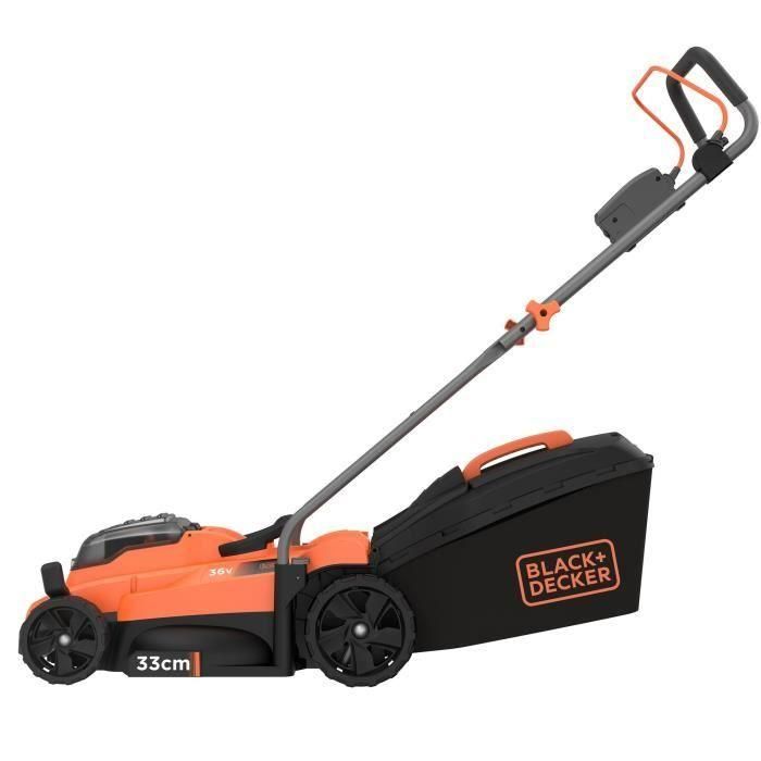 BLACK & DECKER Cortacésped inalámbrico 33cm LITIO 36V - 2,5Ah - 1 batería -1 cargador - 1 persiana mulching - BCMW3336L1-QW 1 BLACK & DECKER Cortacésped inalámbrico 33cm LITIO 36V - 2,5Ah - 1 batería -1 cargador - 1 persiana mulching - BCMW3336L1-QW 1