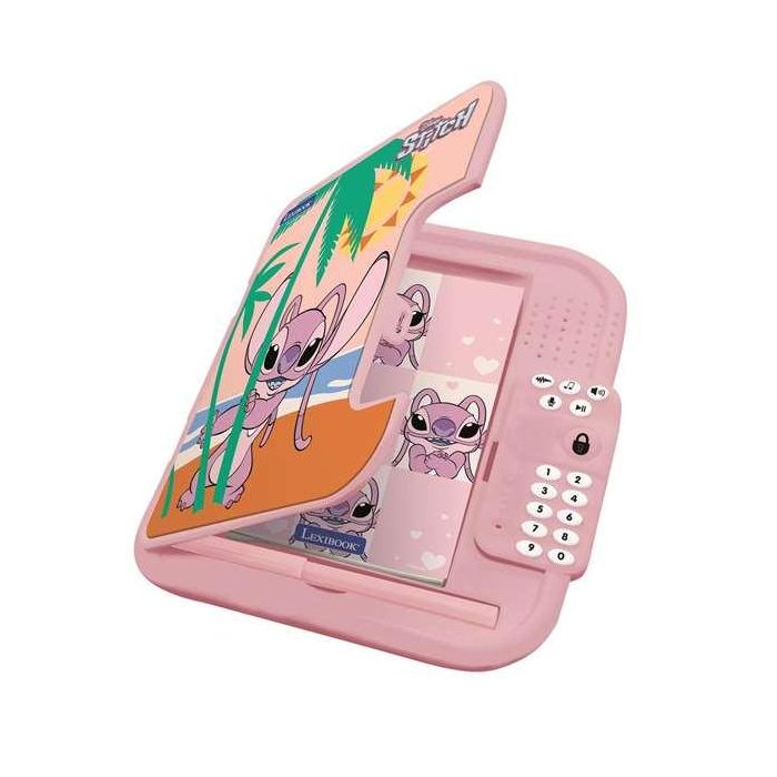 Lexibook Diario Electronico Angel Stitch Disney con Contraseña Protegida y Bolígrafo