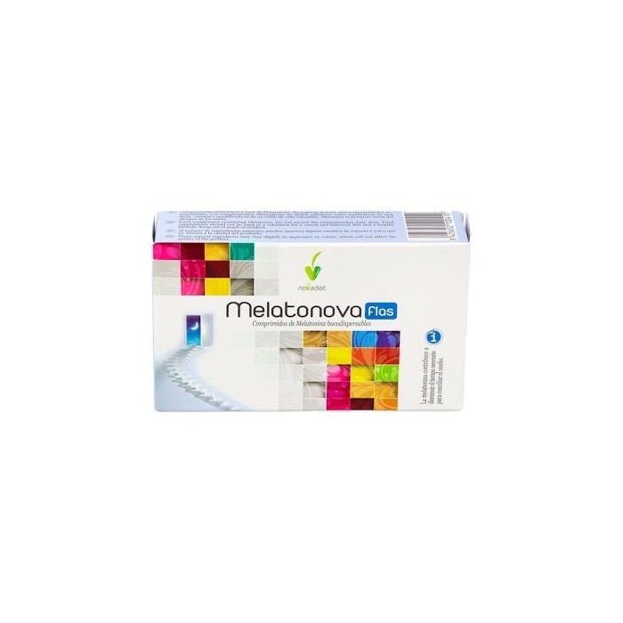 NOVADIET Melatonova Flash 30 Comprimidos para Conciliar el Sueño con 1.95mg Melatonina Disminuye Tiempo Dormir