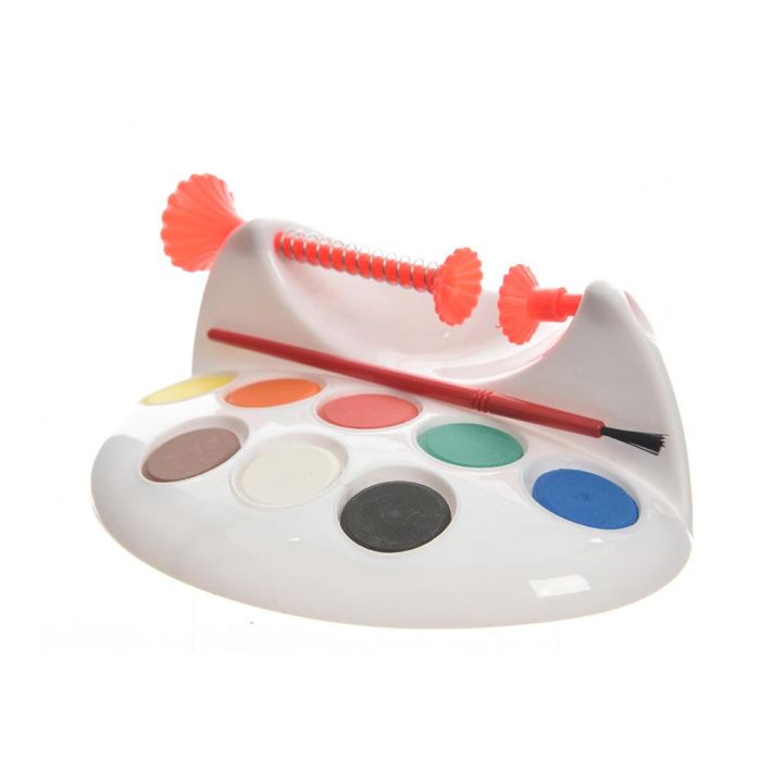 Soporte para pintar huevos de Pascua con pincel y 8 colores - 15x11,5x6 cm
