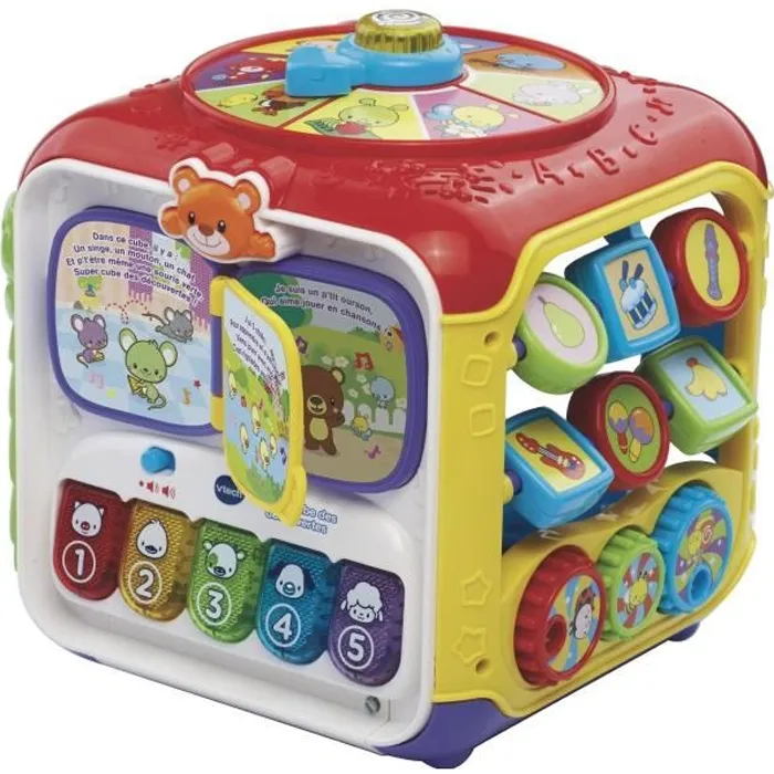 Vtech Cubo de Descubrimientos Interactivo Electrónico con 5 Lados de Juego para Bebés a Partir de 9 Meses