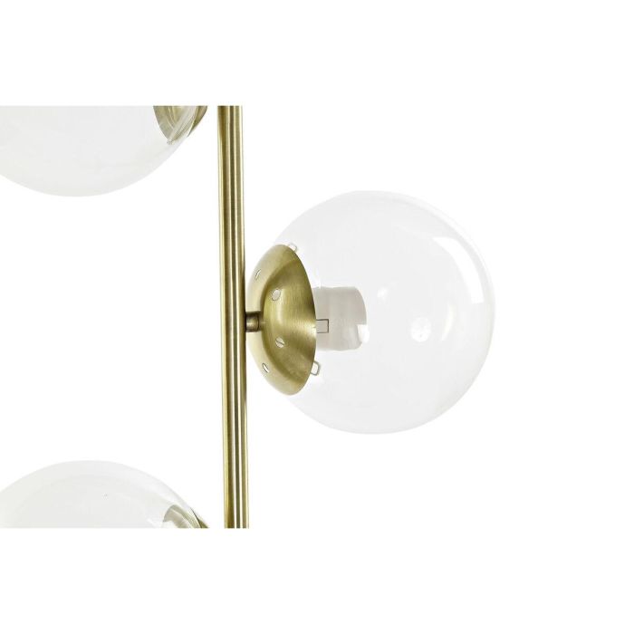 DKD Home Decor Lámpara de Pie Glam Dorado Transparente, Metal y Cristal, Ancho 35 x Largo 25 x Alto 167 cm, 3 Bombillas E27 50W Incluidas 2 DKD Home Decor Lámpara de Pie Glam Dorado Transparente, Metal y Cristal, Ancho 35 x Largo 25 x Alto 167 cm, 3 Bombillas E27 50W Incluidas 2
