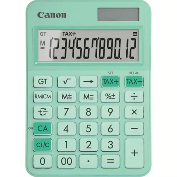 Canon LS-125KB Calculadora de Sobremesa 12 Dígitos, Funciones Financieras y Científicas, Diseño Ecológico, Verde