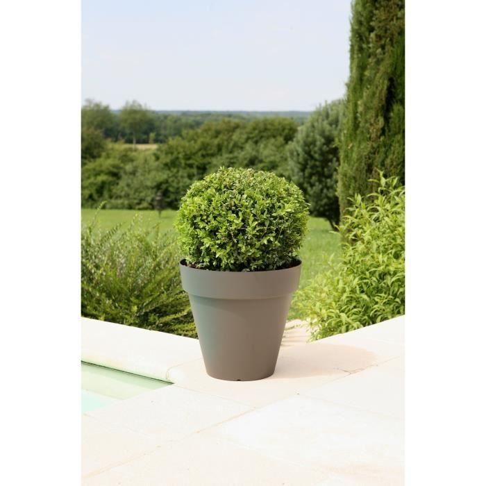 Maceta RIVIERA Soleilla - Redonda - Ø 60 x 53,6 cm - gris brillante Maceta RIVIERA Soleilla - Redonda - Ø 60 x 53,6 cm - gris brillante