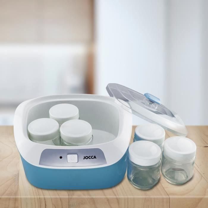 Yogurtera - JOCCA - 1575 - 6 tarrinas - Azul y blanco 2 Yogurtera - JOCCA - 1575 - 6 tarrinas - Azul y blanco 2
