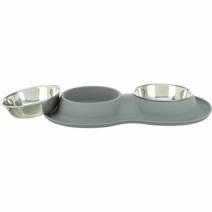 Comedero para Perro Trixie Gris Acero Inoxidable Ø 16 cm Doble 2 × 0,4 L 40 × 5 × 23 cm (2 Unidades) 3 Comedero para Perro Trixie Gris Acero Inoxidable Ø 16 cm Doble 2 × 0,4 L 40 × 5 × 23 cm (2 Unidades) 3