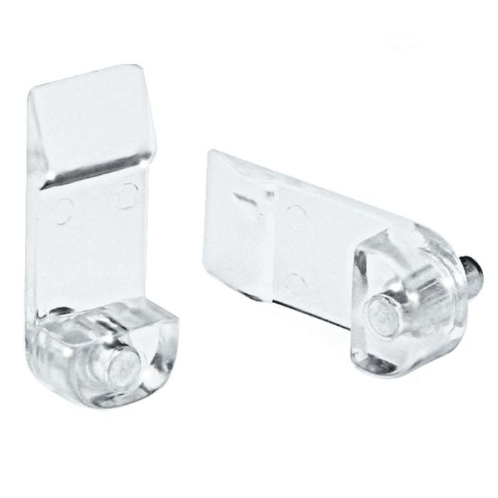 Soporte Estante Yuka Espesor 16 Piv.5 Transparente Herrajes Alk Soporte Estante Yuka Espesor 16 Piv.5 Transparente Herrajes Alk