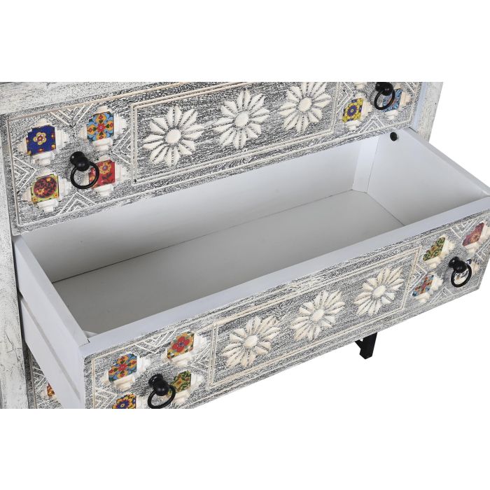 Cómoda DKD Home Decor Cerámica Gris Blanco Madera de mango (80 x 38 x 80 cm) 3 Cómoda DKD Home Decor Cerámica Gris Blanco Madera de mango (80 x 38 x 80 cm) 3