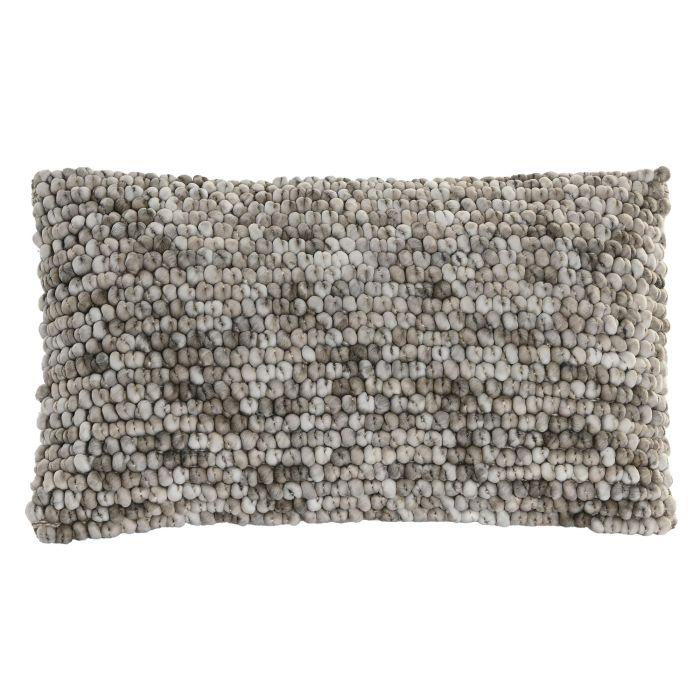 DKD Home Decor Cojín Boho Beige 30 x 50 cm (2 Unidades) de Algodón y Poliéster Hecho a Mano con Cremallera
