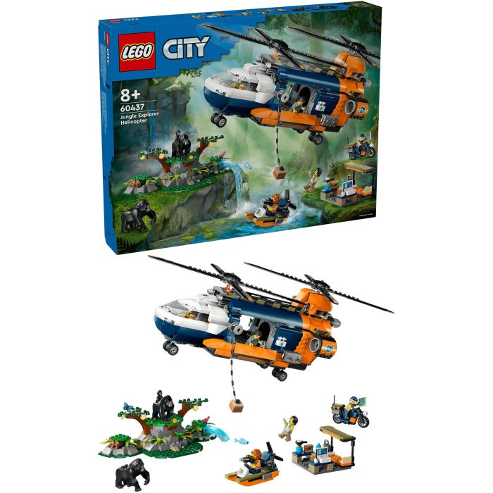 LEGO 60437 City Helicóptero del Explorador de la Selva al Campamento Base, Juguete de construcción para niños 8 Años+ 2 LEGO 60437 City Helicóptero del Explorador de la Selva al Campamento Base, Juguete de construcción para niños 8 Años+ 2
