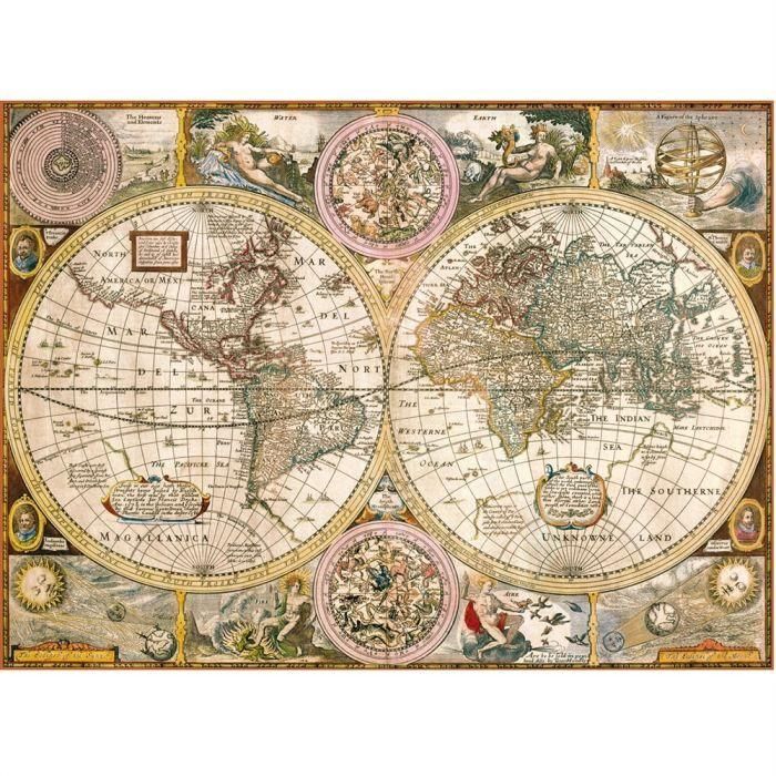 Puzzle Clementoni Old Map 33531.2 188 x 84 cm 3000 Piezas 1