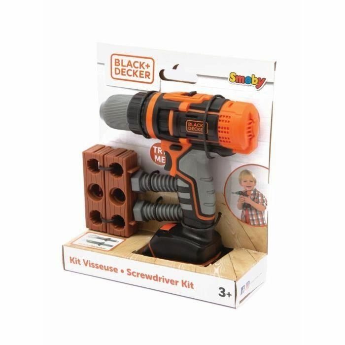 Smoby - Black+Decker - Taladro atornillador mecánico