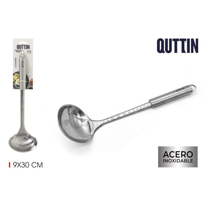 Quttin Cucharón de Acero Inoxidable Silver 30 cm para Cocina (12 Unidades) 0 Quttin Cucharón de Acero Inoxidable Silver 30 cm para Cocina (12 Unidades) 0