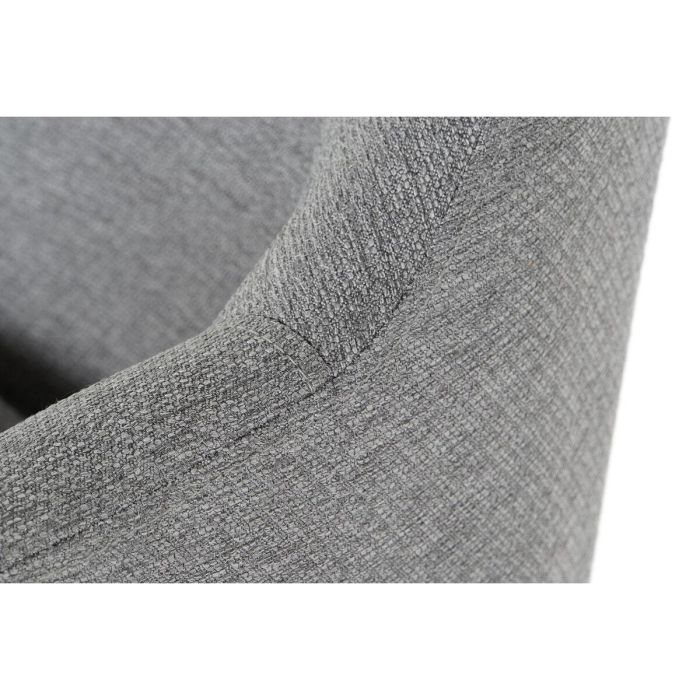 DKD Home Decor Silla Scandi Gris de Poliéster y Metal, Altura Asiento 47 cm, 60.5 Largo x 59.5 Ancho x 78 Alto cm 3