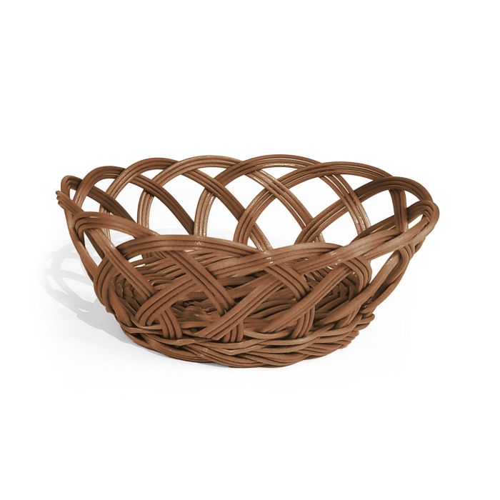 Inde Cesta para Pan Oval de PP Rattan 18 cm x 13 cm x 8.2 cm 2