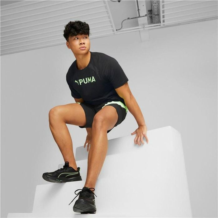 Camiseta de Manga Corta Hombre Puma Ultrabreathe Triblend Negro 1 Camiseta de Manga Corta Hombre Puma Ultrabreathe Triblend Negro 1