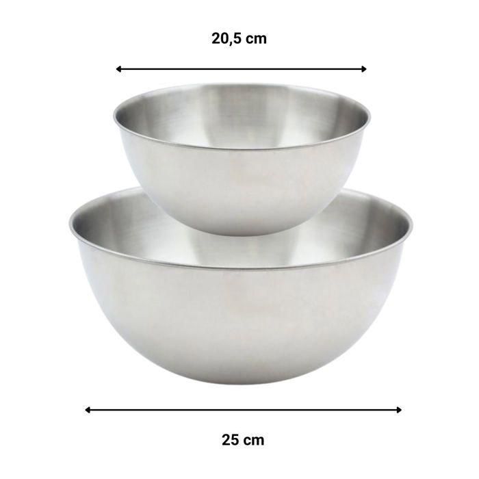 Juego de 2 ensaladeras y cubiertos para ensalada - FACKELMANN - 20,5 y 25 cm 3 Juego de 2 ensaladeras y cubiertos para ensalada - FACKELMANN - 20,5 y 25 cm 3