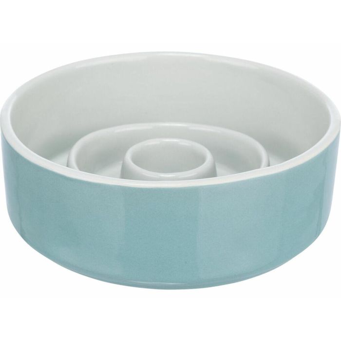 Comedero para Perro Trixie Slow Feeding Azul Gris Ø 17 cm 900 ml