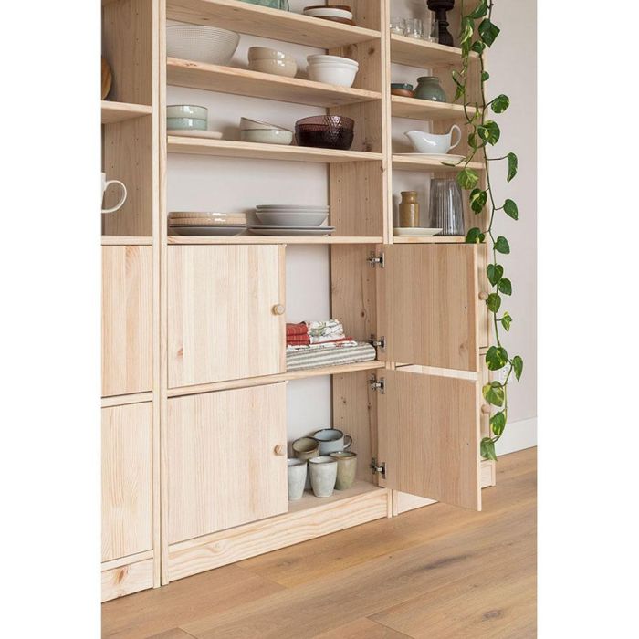 Astigarraga Pack 2 Puertas Gala para Estanterías de 75 x 35.5 cm, Madera Natural, Preparado para Pintar y Barnizar 5