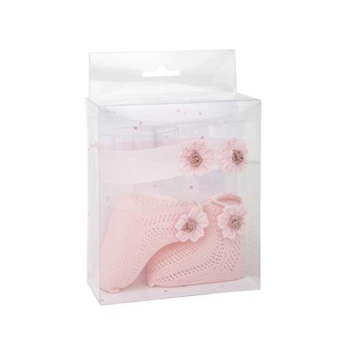 Muñecas Arias Set Calcetines Rosa con Cinta para la Cabeza para Niñas 3-99 años