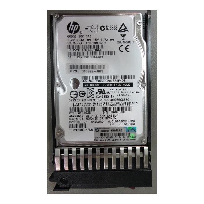 Hewlett Packard Enterprise 600GB SAS 10000RPM 1 Hewlett Packard Enterprise 600GB SAS 10000RPM 1