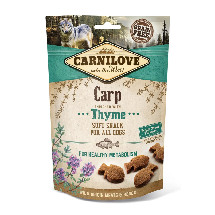 Carnilove Canine Snack Semi Humedo Carpa Tomillo 10x200 gr Carnilove Canine Snack Semi Humedo Carpa Tomillo 10x200 gr