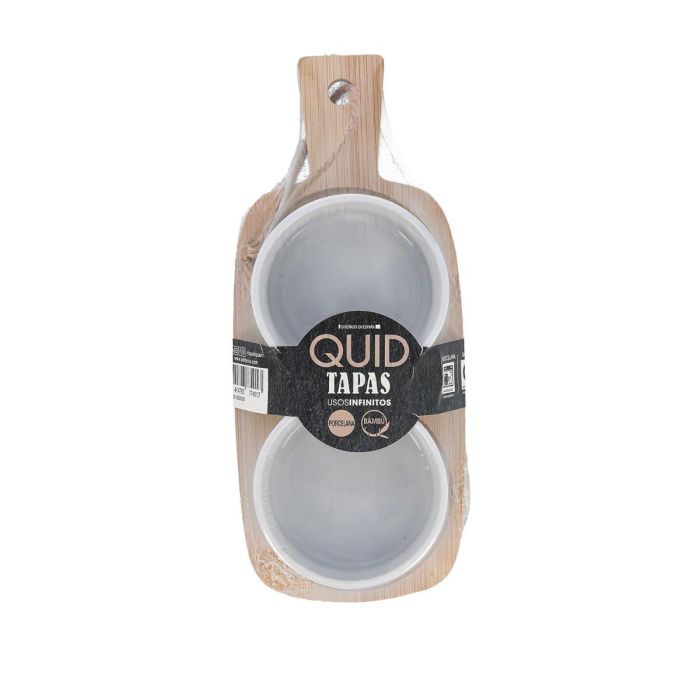 Tabla Aperitivo Bambú Cerámica Tapas Quid 20x8,5x3,9 cm 2