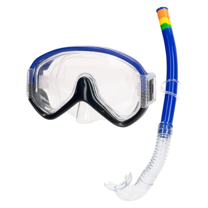 Gafas de Buceo con Tubo AquaSport Azul (6 Unidades) 6 Gafas de Buceo con Tubo AquaSport Azul (6 Unidades) 6