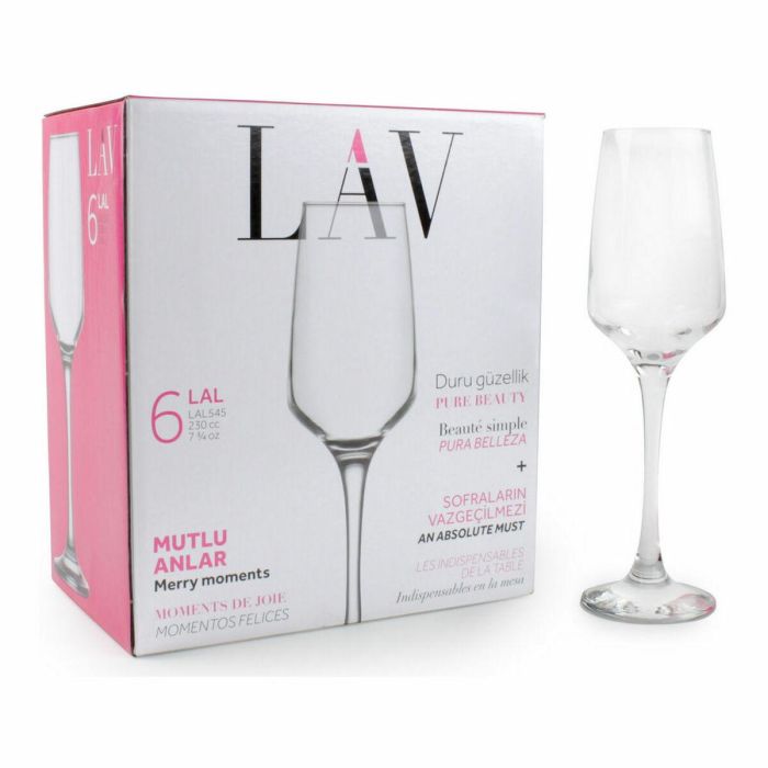 Set 6 Copas Champagne 230 cc Lav (4 Cajas) Set 6 Copas Champagne 230 cc Lav (4 Cajas)