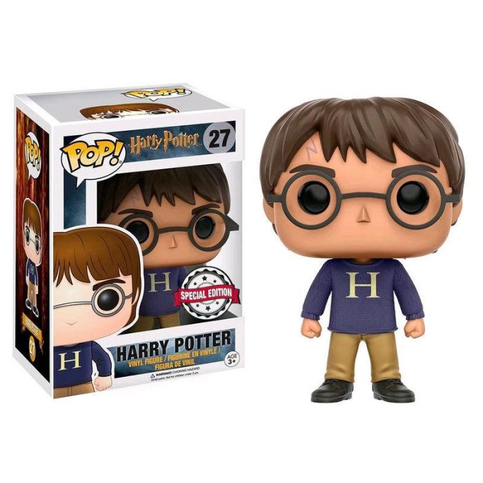 FUNKO Figura POP Harry Potter Sweater Exclusive Vinilo 9cm Caja Regalo FUNKO Figura POP Harry Potter Sweater Exclusive Vinilo 9cm Caja Regalo