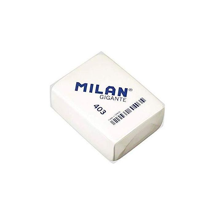 Milan Goma 403 gigante miga de pan 6,8x5,1x2,8 cm blanco -caja 3u-