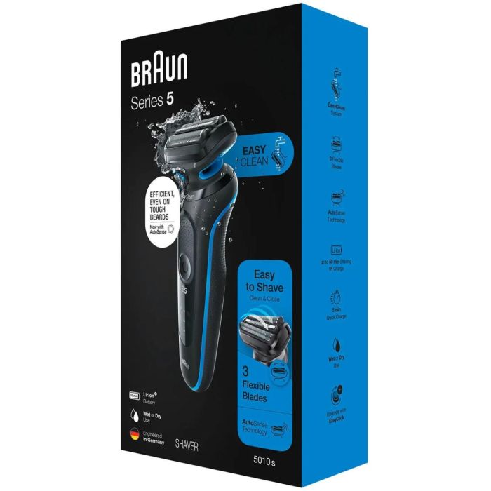 Maquinilla de Afeitar Eléctrica Braun 5 51-B1000s Azul 6 Maquinilla de Afeitar Eléctrica Braun 5 51-B1000s Azul 6