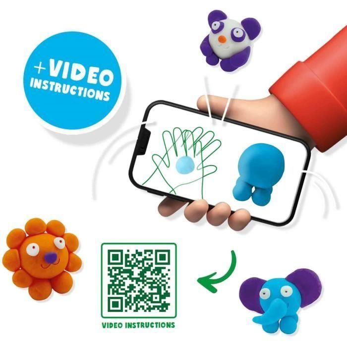 Plastilina FunDo - Animales salvajes (3x90gr-1x40gr) - SES CREATIVE - Interactivo para niños pequeños. 2 Plastilina FunDo - Animales salvajes (3x90gr-1x40gr) - SES CREATIVE - Interactivo para niños pequeños. 2
