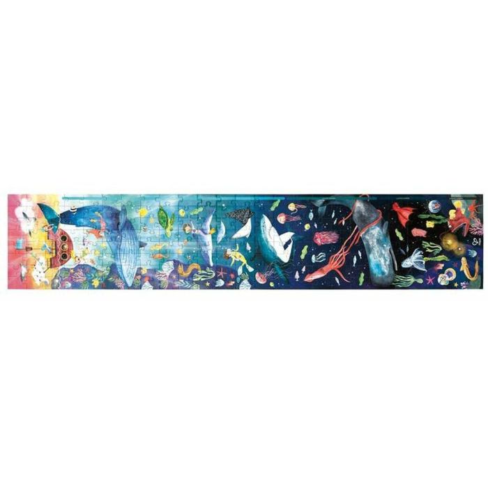 Puzzle vida marina 1.5 metros largo contiene 200 piezas que se iluminan en la oscuridad y 10 cartas con datos. 150x30x0,2cm 1 Puzzle vida marina 1.5 metros largo contiene 200 piezas que se iluminan en la oscuridad y 10 cartas con datos. 150x30x0,2cm 1