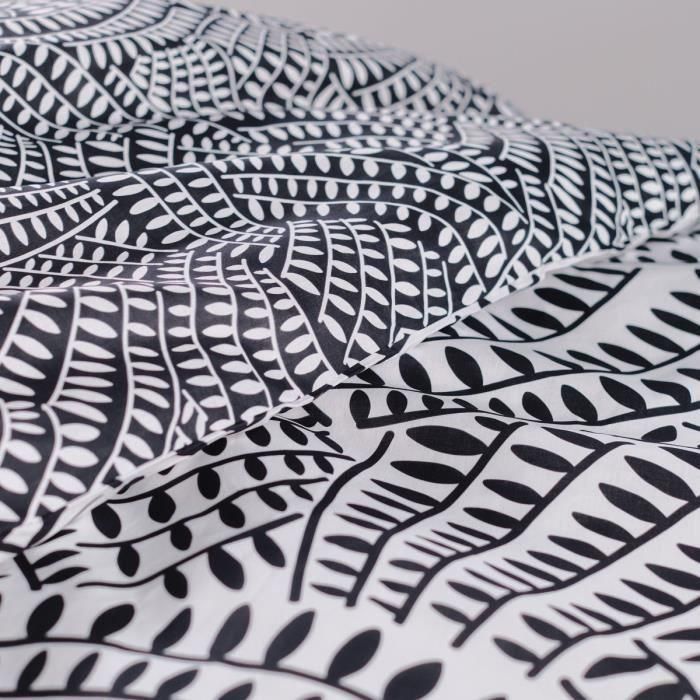 Juego de cama doble -TODAY - 240x200 cm - 100% Algodón - Blanco y Negro 1 Juego de cama doble -TODAY - 240x200 cm - 100% Algodón - Blanco y Negro 1