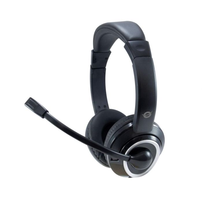Conceptronic Auriculares con Micrófono Flexible, Jack 3.5 mm, Control de Volumen, Incluye Adaptador 1 a 2, Negro 2