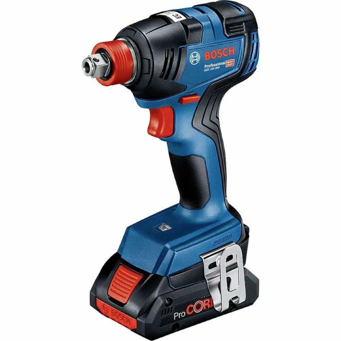 Bosch Professional Kit Combo 2 Herramientas 18V: Atornillador de Impacto GDX 18V-200, Taladro GSR 18V-55, 2 Baterías 4.0Ah y Cargador 12