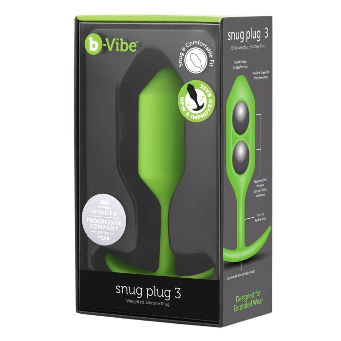 Plug Anal B-Vibe 3 Verde Lima 0 Plug Anal B-Vibe 3 Verde Lima 0