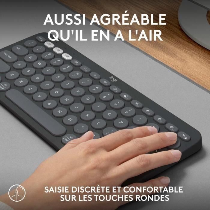 LOGITECH - Teclado inalámbrico - Pebble Keys 2 M380s - Bluetooth - Botón Easy-Switch - Grafito - (920-011803) 4 LOGITECH - Teclado inalámbrico - Pebble Keys 2 M380s - Bluetooth - Botón Easy-Switch - Grafito - (920-011803) 4