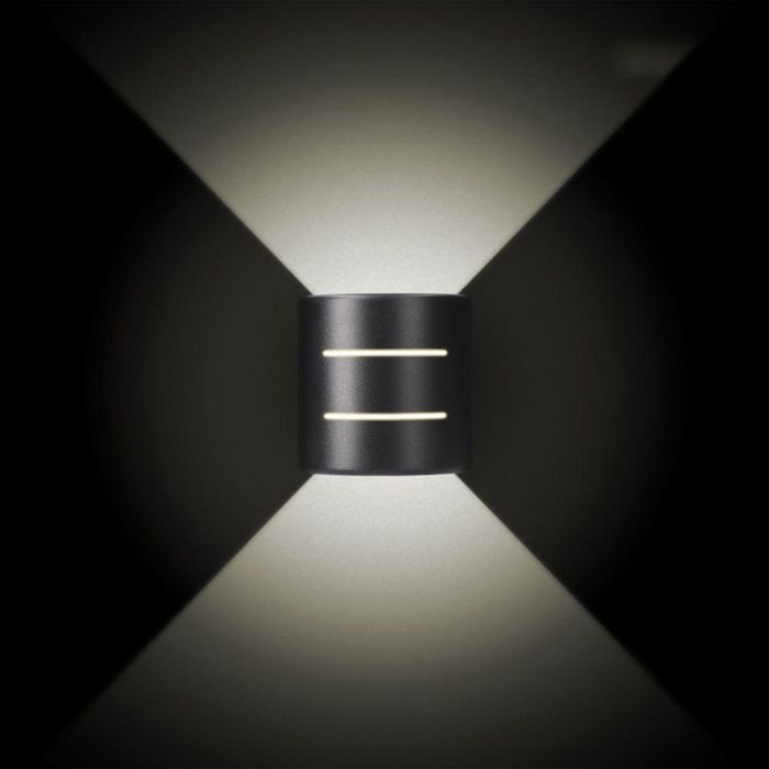 Edm Aplique LED Ovalado con Rayas 6W 516 lm 4000K Luz Día IP54 12x12x6cm Edm Aplique LED Ovalado con Rayas 6W 516 lm 4000K Luz Día IP54 12x12x6cm