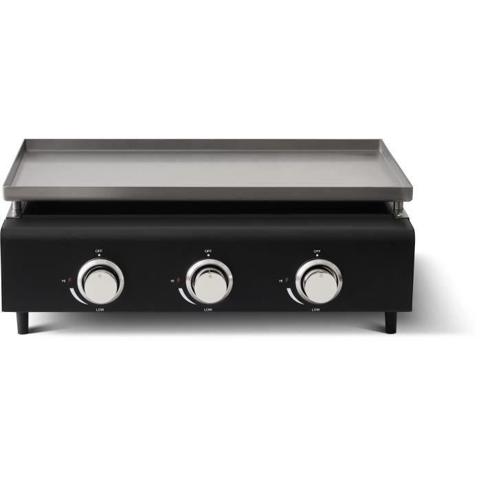 Plancha de gas - CAJA DE COCCIÓN - CUENCA - 3 quemadores con tapa - 65 X 50 X 23 cm - Negra Plancha de gas - CAJA DE COCCIÓN - CUENCA - 3 quemadores con tapa - 65 X 50 X 23 cm - Negra