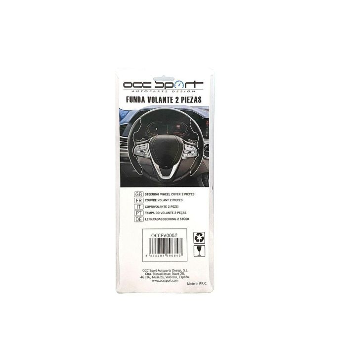 Funda para Volante OCC Motorsport OCCFV0002 Negro (2 pcs) 2 Funda para Volante OCC Motorsport OCCFV0002 Negro (2 pcs) 2