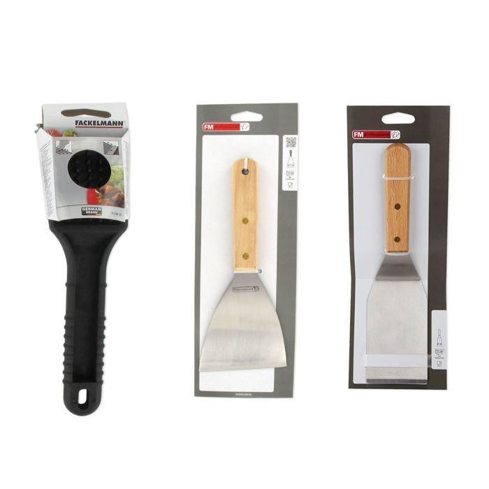 Set de 3 utensilios profesionales - FACKELMANN PROFESIONAL - Para plancha 4 Set de 3 utensilios profesionales - FACKELMANN PROFESIONAL - Para plancha 4