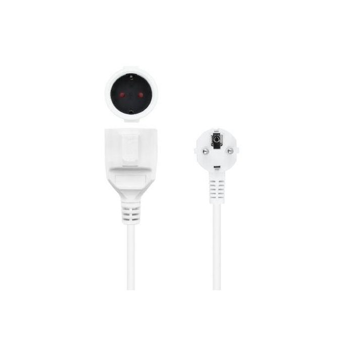 Cable Alargador de Corriente Nanocable 10.22.0605-W/ Schuko Hembra - Schuko Macho/ 5m/ Blanco 2 Cable Alargador de Corriente Nanocable 10.22.0605-W/ Schuko Hembra - Schuko Macho/ 5m/ Blanco 2