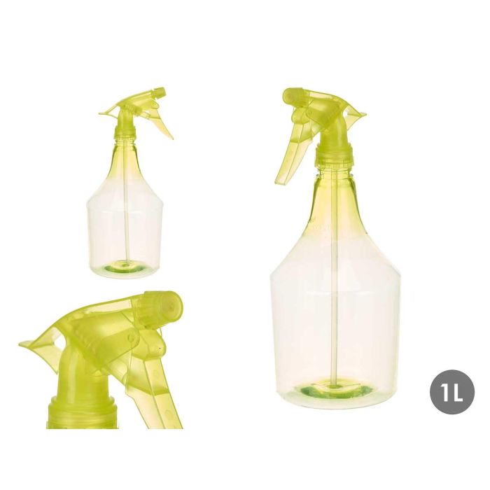 Berilo Botella Spray 1L, PET, Amarillo o Transparente, 12x25.5x10 cm (24 Unidades) Berilo Botella Spray 1L, PET, Amarillo o Transparente, 12x25.5x10 cm (24 Unidades)