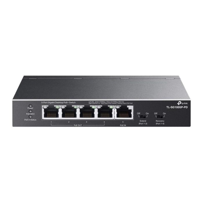 Tp-Link Tl-Sg1005P-Pd Switch 5 Puertos Gigabit Ethernet con PoE Tp-Link Tl-Sg1005P-Pd Switch 5 Puertos Gigabit Ethernet con PoE