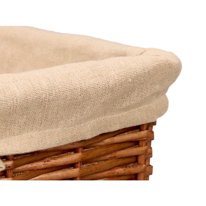 Set 1 Mas 2 Cestos Rectangular Mimbre Kipit 39x16x30 cm, Natural (6 Unidades) 2