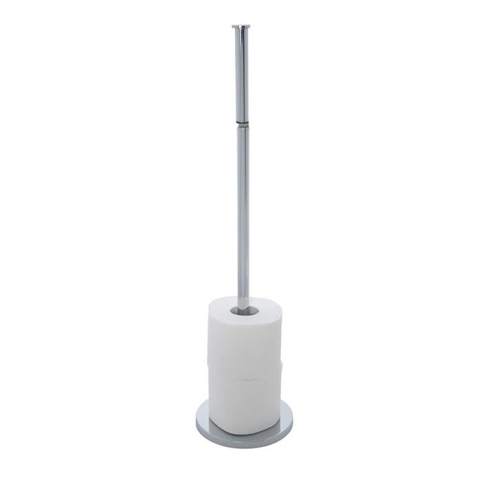 Wenko Portarrollos de pie 2 en 1 acero inoxidable con espacio para 4 rollos repuesto 1 Wenko Portarrollos de pie 2 en 1 acero inoxidable con espacio para 4 rollos repuesto 1