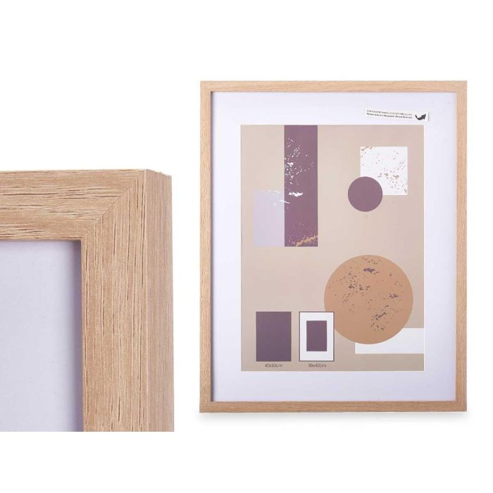Portafoto de pared madera con paspartú 30x40 cm natural - Giftdecor (6 Unidades) 1 Portafoto de pared madera con paspartú 30x40 cm natural - Giftdecor (6 Unidades) 1